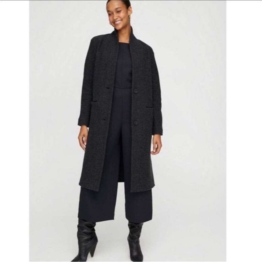 Wilfred Dujardin Merino Wool‎ Coat Dark Gray